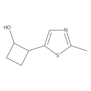 2-(2-Methyl-1,3-thiazol-5-yl)cyclobutan-1-ol结构式