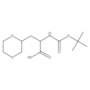 2-{[(Tert-butoxy)carbonyl]amino}-3-(1,4-dioxan-2-yl)propanoic acid Structure