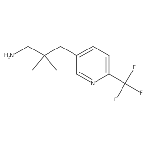 2,2-Dimethyl-3-[6-(trifluoromethyl)pyridin-3-yl]propan-1-amine结构式
