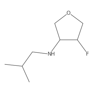 (3R,4S)-4-fluoro-N-(2-methylpropyl)oxolan-3-amine结构式
