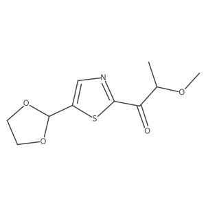 1-[5-(1,3-Dioxolan-2-yl)-1,3-thiazol-2-yl]-2-methoxypropan-1-one结构式