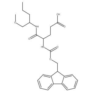 4-({[(9H-fluoren-9-yl)methoxy]carbonyl}amino)-4-[(1-methoxypentan-2-yl)carbamoyl]butanoic acid结构式