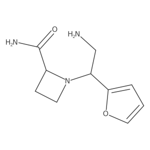 1-[2-Amino-1-(furan-2-yl)ethyl]azetidine-2-carboxamide Structure