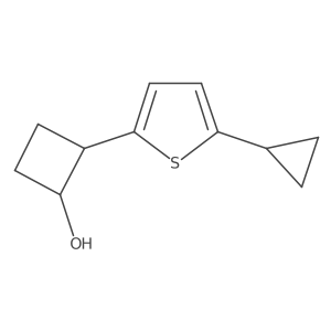 2-(5-Cyclopropylthiophen-2-yl)cyclobutan-1-ol结构式