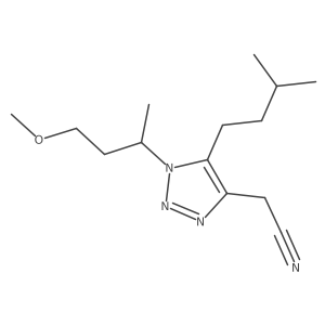 2-[1-(4-methoxybutan-2-yl)-5-(3-methylbutyl)-1H-1,2,3-triazol-4-yl]acetonitrile结构式