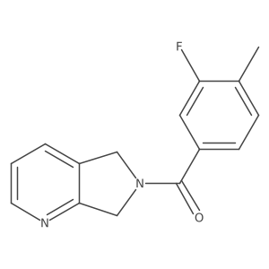 (3-fluoro-4-methylphenyl)(5H-pyrrolo[3,4-b]pyridin-6(7H)-yl)methanone结构式