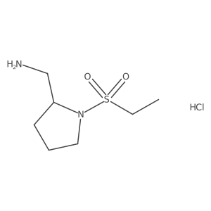(1-(Ethylsulfonyl)pyrrolidin-2-yl)methanamine hydrochloride Structure