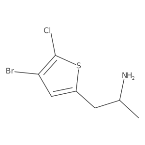 (2S)-1-(4-bromo-5-chlorothiophen-2-yl)propan-2-amine结构式