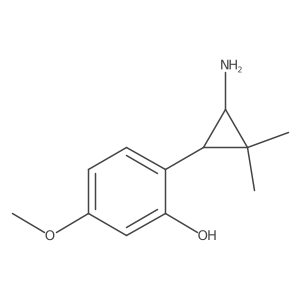 rac-2-[(1R,3R)-3-amino-2,2-dimethylcyclopropyl]-5-methoxyphenol Structure