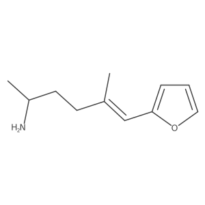 (2R)-6-(furan-2-yl)-5-methylhex-5-en-2-amine结构式