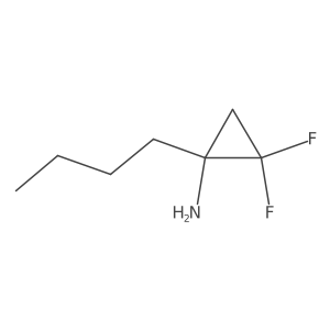 1-Butyl-2,2-difluorocyclopropan-1-amine结构式