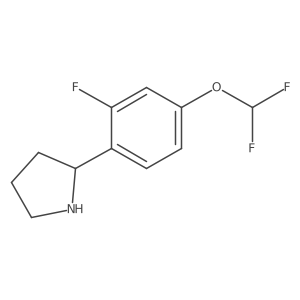 2-[4-(Difluoromethoxy)-2-fluorophenyl]pyrrolidine Structure