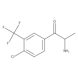 2-Amino-1-[4-chloro-3-(trifluoromethyl)phenyl]propan-1-one结构式