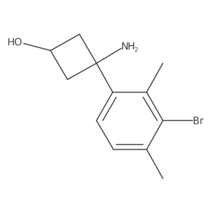 3-Amino-3-(3-bromo-2,4-dimethylphenyl)cyclobutan-1-ol Structure