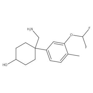 4-(Aminomethyl)-4-[3-(difluoromethoxy)-4-methylphenyl]cyclohexan-1-ol Structure