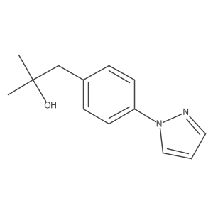 2-methyl-1-[4-(1H-pyrazol-1-yl)phenyl]propan-2-ol结构式