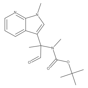 tert-butyl N-methyl-N-(2-{1-methyl-1H-pyrrolo[2,3-b]pyridin-3-yl}-1-oxopropan-2-yl)carbamate结构式