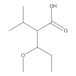 3-Methoxy-2-(propan-2-yl)pentanoic acid Structure