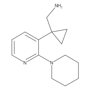 {1-[2-(Piperidin-1-yl)pyridin-3-yl]cyclopropyl}methanamine结构式