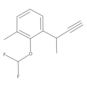1-(But-3-yn-2-yl)-2-(difluoromethoxy)-3-methylbenzene结构式