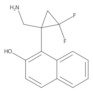 1-[1-(Aminomethyl)-2,2-difluorocyclopropyl]naphthalen-2-ol结构式