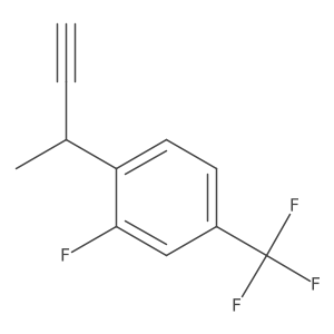 1-(But-3-yn-2-yl)-2-fluoro-4-(trifluoromethyl)benzene结构式
