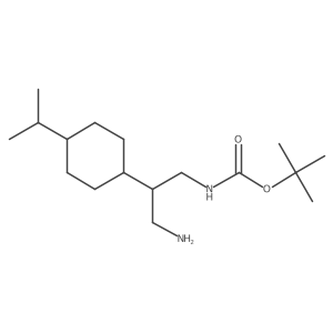 tert-butyl N-{3-amino-2-[4-(propan-2-yl)cyclohexyl]propyl}carbamate结构式