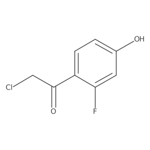 2-Chloro-1-(2-fluoro-4-hydroxyphenyl)ethan-1-one结构式