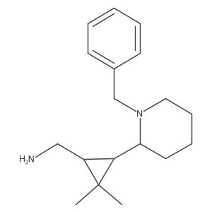 [3-(1-Benzylpiperidin-2-yl)-2,2-dimethylcyclopropyl]methanamine结构式