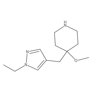 4-[(1-ethyl-1H-pyrazol-4-yl)methyl]-4-methoxypiperidine结构式