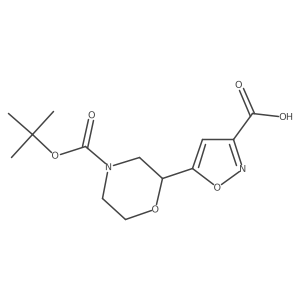 5-{4-[(Tert-butoxy)carbonyl]morpholin-2-yl}-1,2-oxazole-3-carboxylic acid结构式
