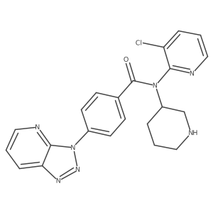 (S)-4-(3H-[1,2,3]Triazolo[4,5-b]pyridin-3-yl)-N-(3-chloropyridin-2-yl)-N-(piperidin-3-yl)benzamide结构式