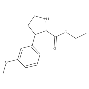 Ethyl (2R,3S)-3-(3-methoxyphenyl)pyrrolidine-2-carboxylate Structure