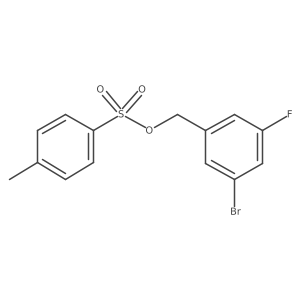 (3-Bromo-5-fluorophenyl)methyl 4-methylbenzene-1-sulfonate结构式