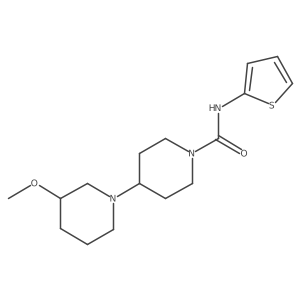 3-methoxy-N-(thiophen-2-yl)-[1,4'-bipiperidine]-1'-carboxamide结构式