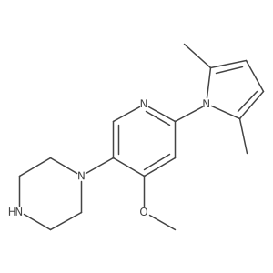 1-(6-(2,5-dimethyl-1H-pyrrol-1-yl)-4-methoxypyridin-3-yl)piperazine Structure