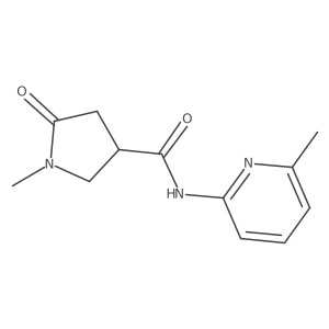 1-methyl-N-(6-methylpyridin-2-yl)-5-oxopyrrolidine-3-carboxamide结构式