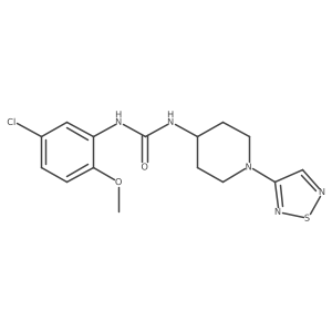 1-(5-Chloro-2-methoxyphenyl)-3-[1-(1,2,5-thiadiazol-3-yl)piperidin-4-yl]urea Structure