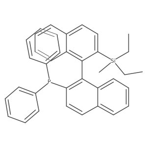 (2'-(Diethyl(methyl)silyl)-[1,1'-binaphthalen]-2-yl)diphenylphosphane结构式