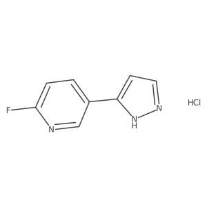 2-fluoro-5-(1H-pyrazol-3-yl)pyridinehydrochloride结构式