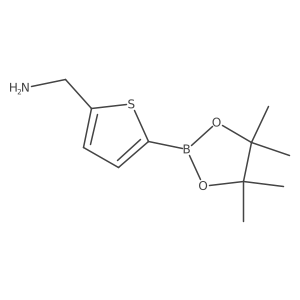 [5-(Tetramethyl-1,3,2-dioxaborolan-2-yl)thiophen-2-yl]methanamine结构式