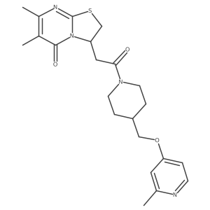 6,7-dimethyl-3-[2-(4-{[(2-methylpyridin-4-yl)oxy]methyl}piperidin-1-yl)-2-oxoethyl]-2H,3H,5H-[1,3]thiazolo[3,2-a]pyrimidin-5-one Structure
