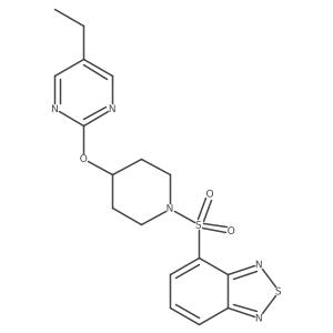 4-({4-[(5-Ethylpyrimidin-2-yl)oxy]piperidin-1-yl}sulfonyl)-2,1,3-benzothiadiazole结构式