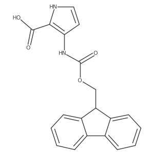 3-({[(9H-fluoren-9-yl)methoxy]carbonyl}amino)-1H-pyrrole-2-carboxylic acid结构式