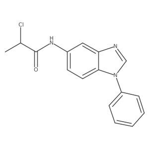 2-Chloro-N-(1-phenylbenzimidazol-5-yl)propanamide结构式