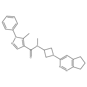 N-(1-{5H,6H,7H-cyclopenta[c]pyridazin-3-yl}azetidin-3-yl)-N,5-dimethyl-1-phenyl-1H-pyrazole-4-carboxamide Structure