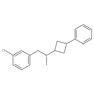 N-[(3-chlorophenyl)methyl]-N-methyl-1-(pyridin-2-yl)azetidin-3-amine Structure