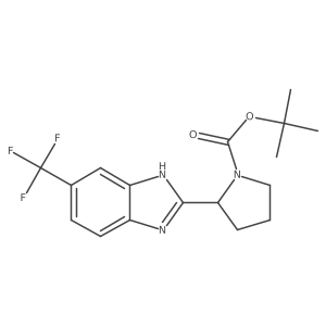 tert-butyl 2-[6-(trifluoromethyl)-1H-1,3-benzodiazol-2-yl]pyrrolidine-1-carboxylate Structure