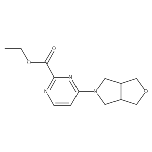 ethyl 4-{hexahydro-1H-furo[3,4-c]pyrrol-5-yl}pyrimidine-2-carboxylate Structure
