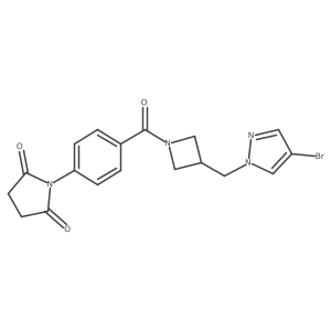 1-(4-{3-[(4-bromo-1H-pyrazol-1-yl)methyl]azetidine-1-carbonyl}phenyl)pyrrolidine-2,5-dione结构式